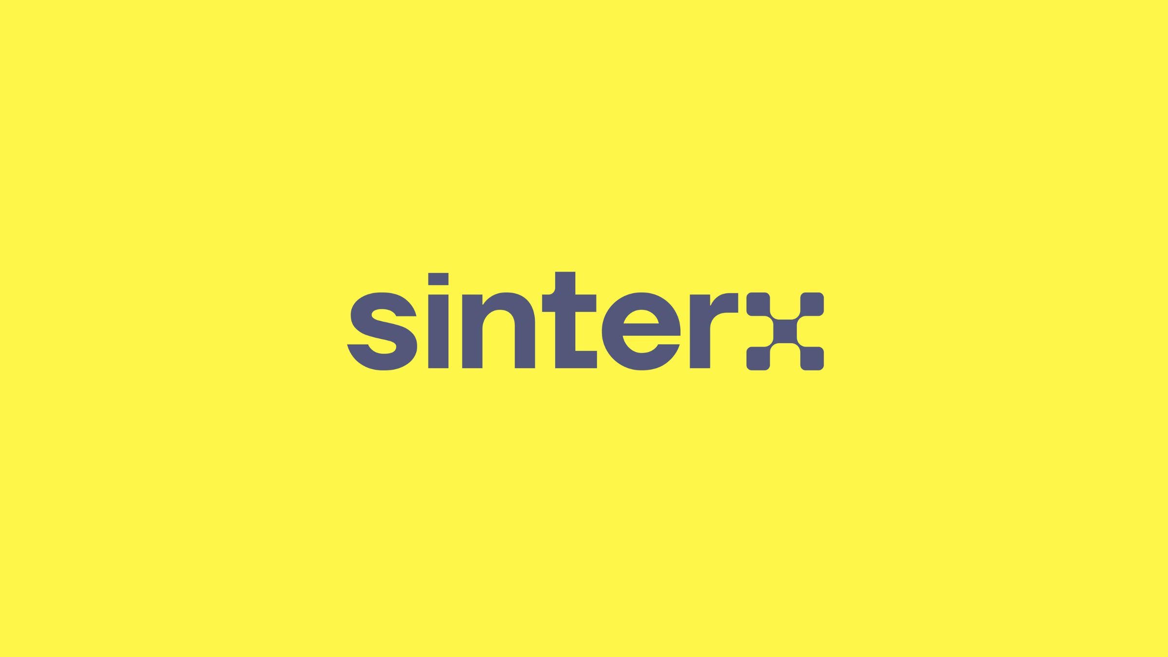 Sintrex logotype on yellow